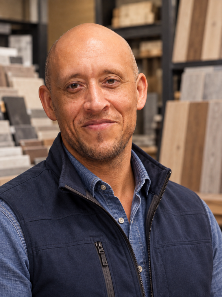 Kevin Williams, founder of Freedom’s Flooring, at work in Edmonton